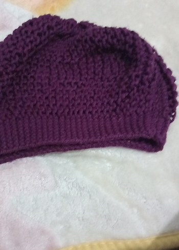 Mor Kadın Örgü Bere - Görsel 2
