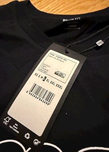 SIFIR etiketi üzerinde Mavi erkek t-shirt