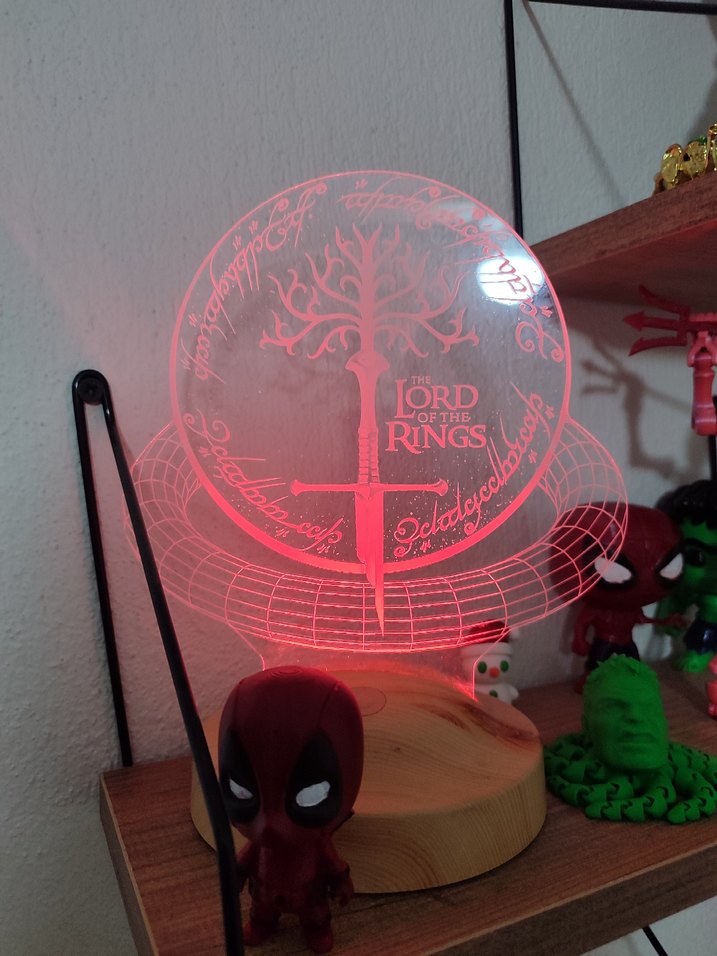 Yüzüklerin Efendisi LED Lamba - Görsel 4