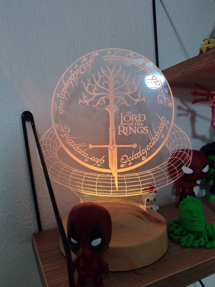 Yüzüklerin Efendisi LED Lamba - Görsel 5