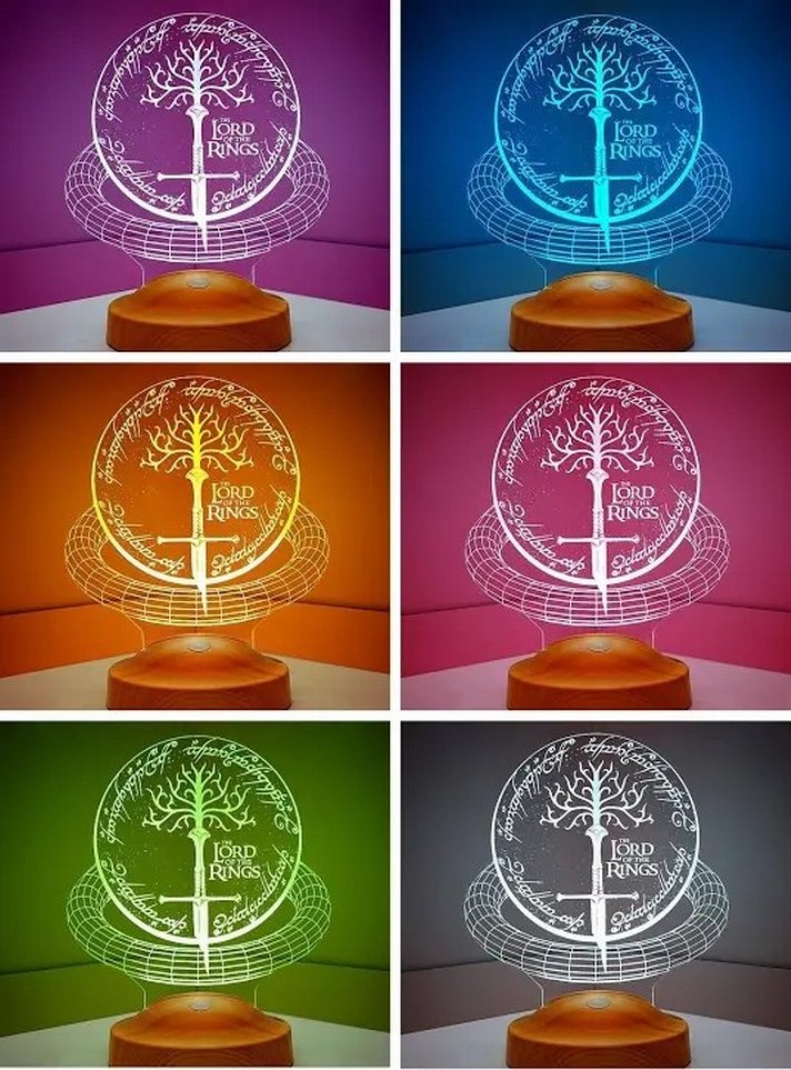 Yüzüklerin Efendisi LED Lamba - Görsel 3