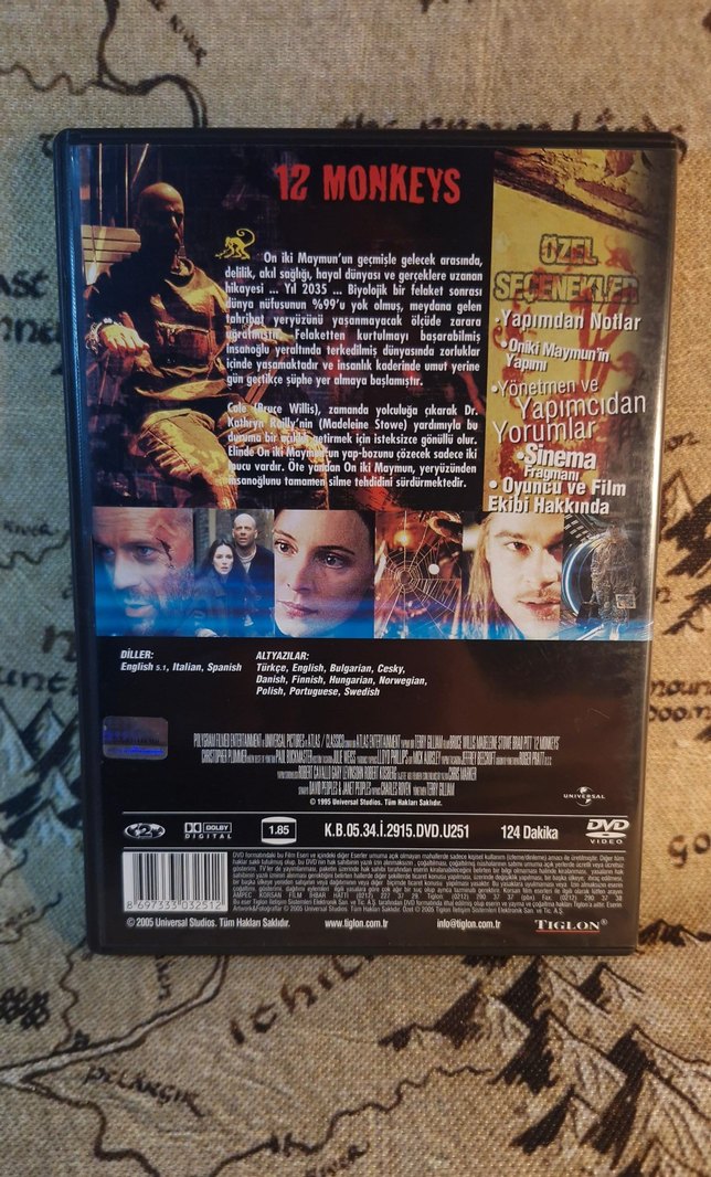 12 Maymun DVD - Terry Gilliam Filmi - Görsel 5