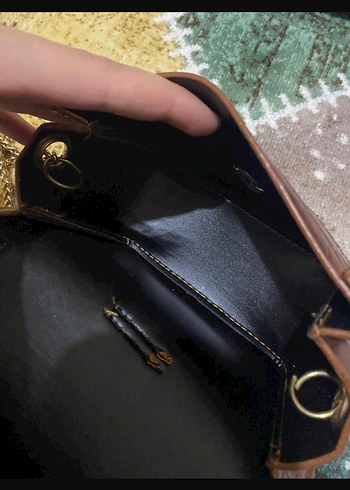 Kahverengi Yılan Desenli Deri Kadın Çanta - Görsel 4