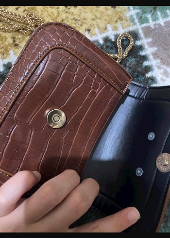 Kahverengi Yılan Desenli Deri Kadın Çanta - Görsel 3