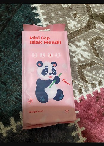 Mini Cep Islak Mendil 8'li Pembe Paket - Görsel 2