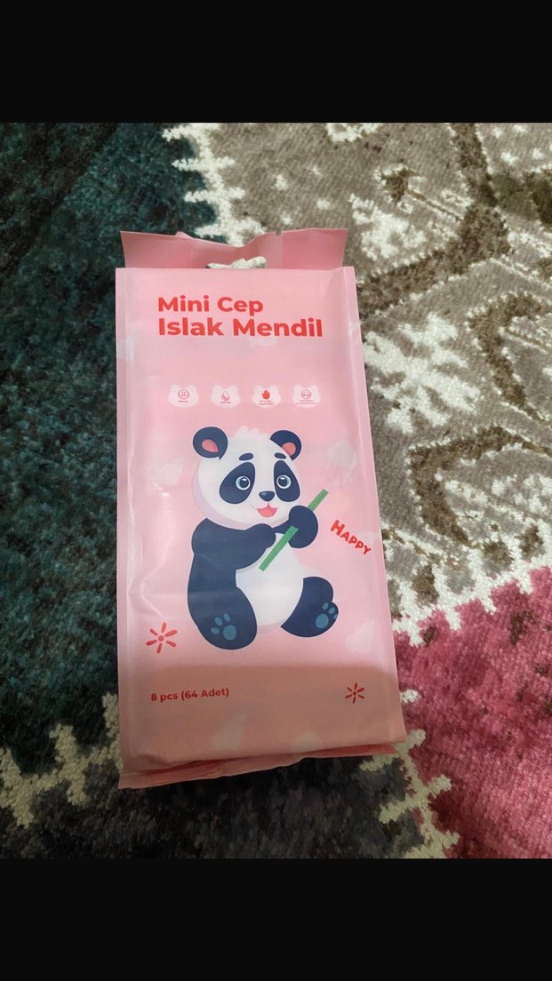 Mini Cep Islak Mendil 8'li Pembe Paket - Görsel 2