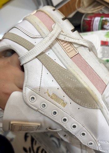 Beyaz Platform Topuklu Puma mayze  Spor Ayakkabı - Görsel 7