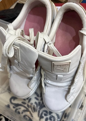 Beyaz Platform Topuklu Puma mayze  Spor Ayakkabı - Görsel 2