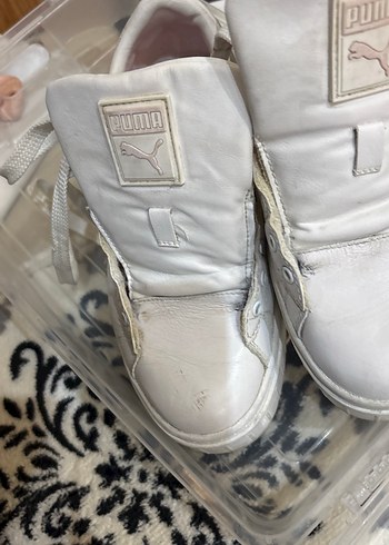 Beyaz Platform Topuklu Puma mayze  Spor Ayakkabı - Görsel 9