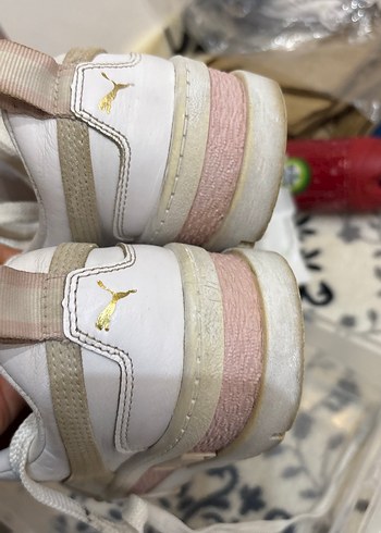 Beyaz Platform Topuklu Puma mayze  Spor Ayakkabı - Görsel 6