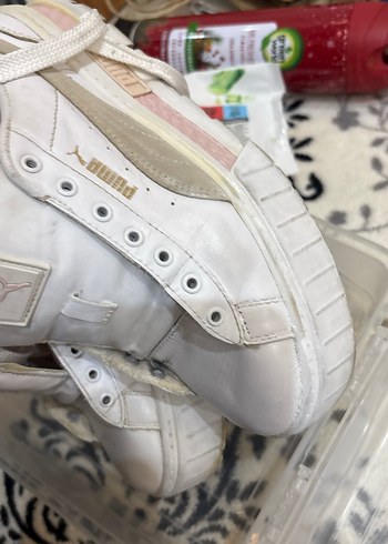 Beyaz Platform Topuklu Puma mayze  Spor Ayakkabı - Görsel 8