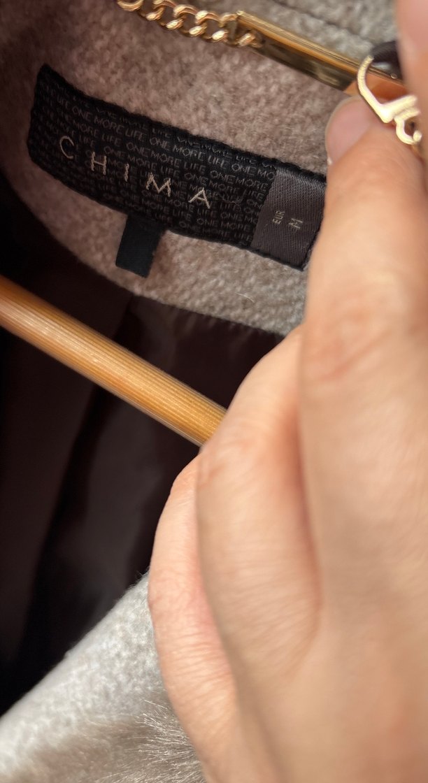 Chima m açık sütlü kahve Kadın Kürklü Midi Klasik Kaban - Görsel 2