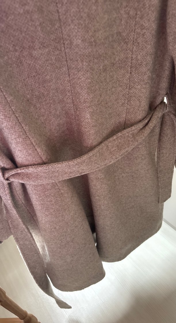 Chima m açık sütlü kahve Kadın Kürklü Midi Klasik Kaban - Görsel 4