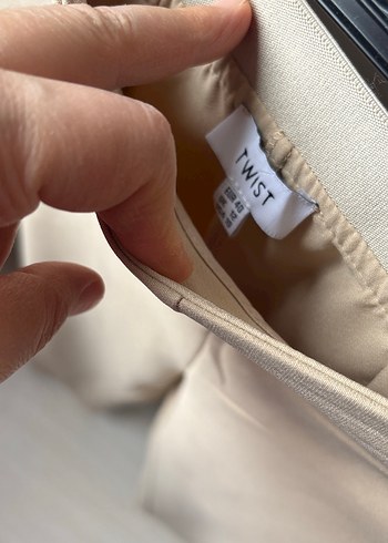 Twist 40 Bej Kadın Kumaş Pantolon Boy belden 90 cm - Görsel 3