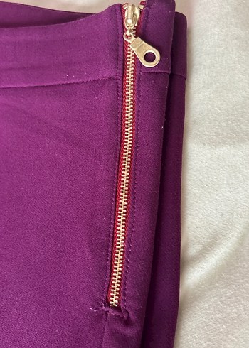 Ekol 38 Mor Patlıcan  Kumaş Kadın Kumaş Pantolon - Görsel 3