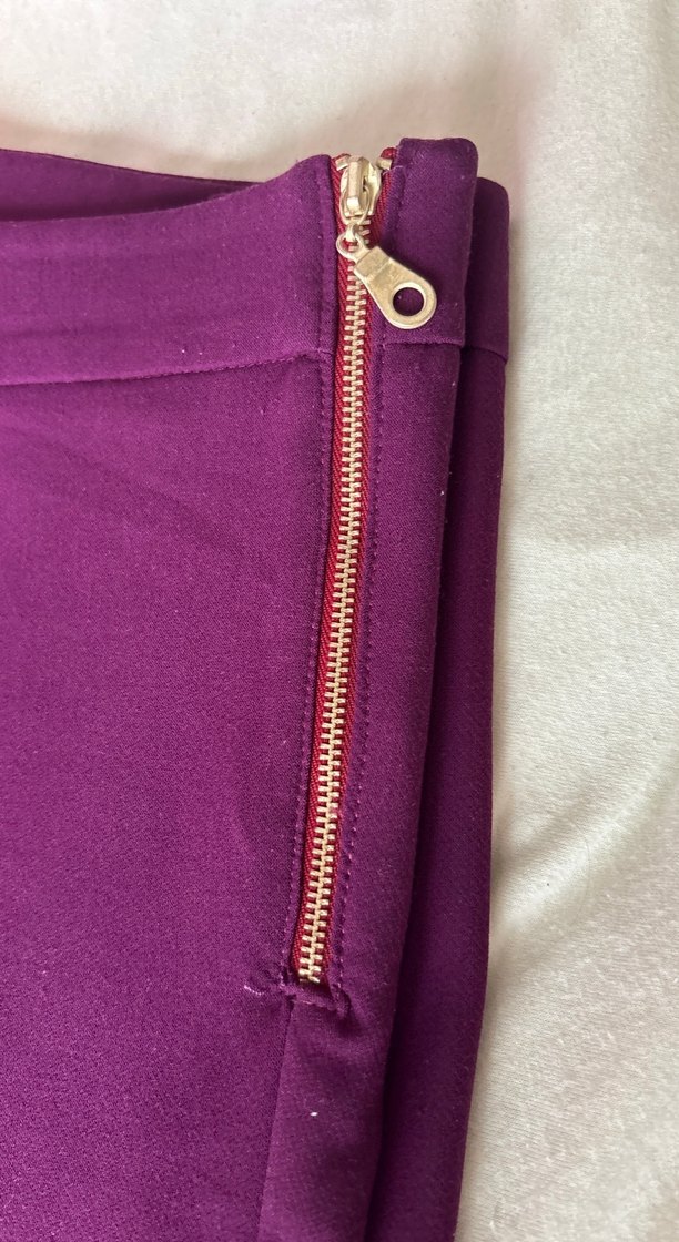 Ekol 38 Mor Patlıcan  Kumaş Kadın Kumaş Pantolon - Görsel 3