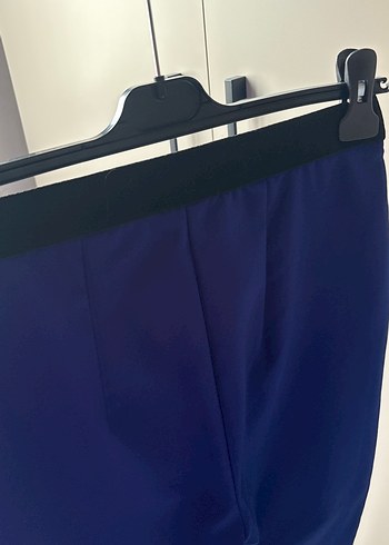 Twist parlament mavisi yandan fermuarlı Kadın Kumaş Pantolon 38 - Görsel 5