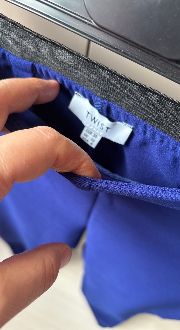 Twist parlament mavisi yandan fermuarlı Kadın Kumaş Pantolon 38 - Görsel 2