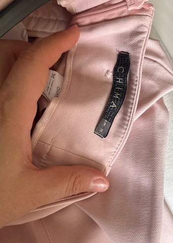 Düğmeli Bej Kadın Kumaş Pantolon - Görsel 8