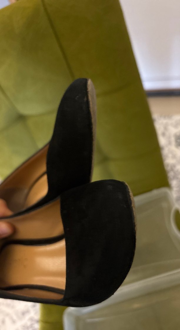 Siyah Süet Tokalı Kadın Topuklu Ayakkabı - Görsel 5