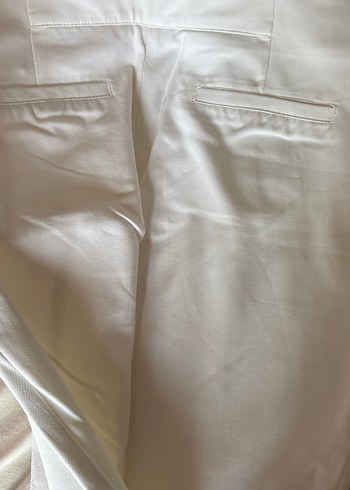 Beyaz chima 38  Keten Kadın Pantolon - Görsel 4