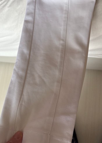 Beyaz chima 38  Keten Kadın Pantolon - Görsel 2