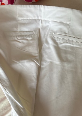 Beyaz chima 38  Keten Kadın Pantolon - Görsel 3