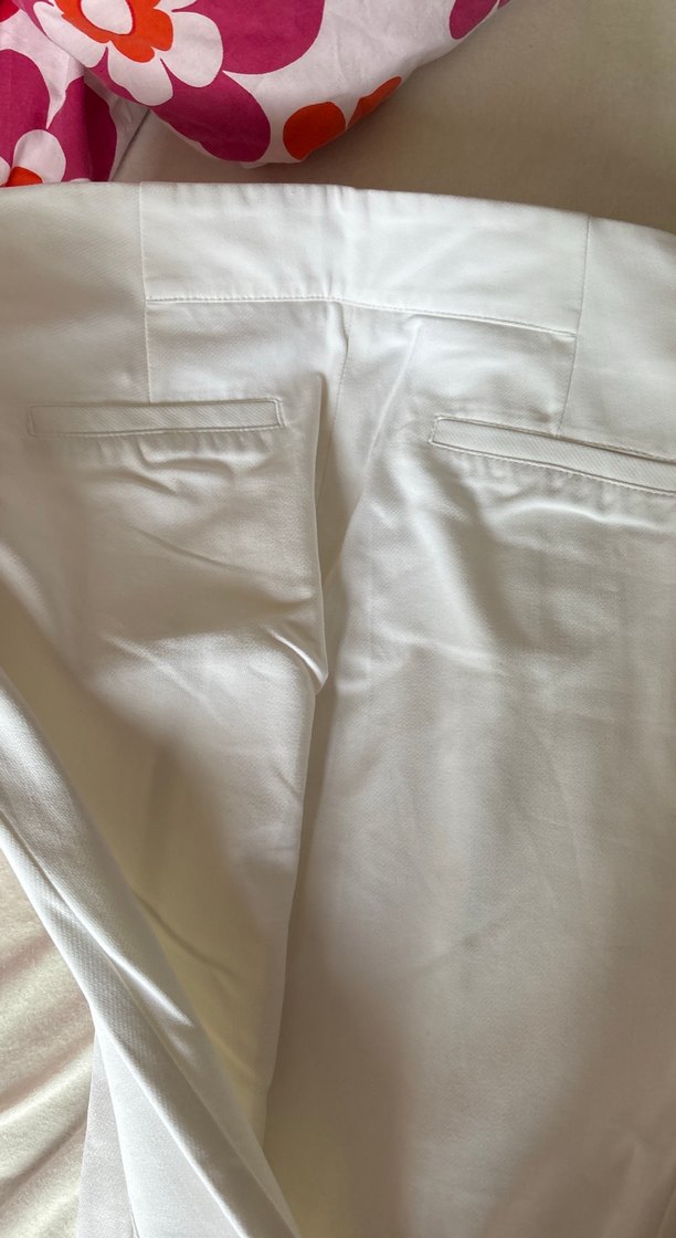 Beyaz chima 38  Keten Kadın Pantolon - Görsel 3