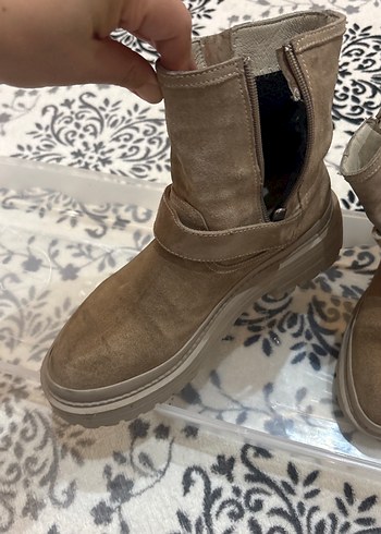 Hush Puppies bej nubuk rengi deri Kadın bot - Görsel 2