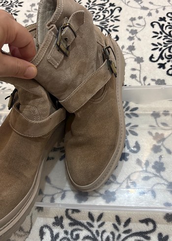 Hush Puppies bej nubuk rengi deri Kadın bot - Görsel 3