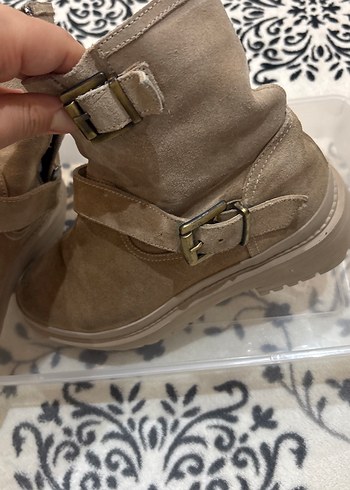 Hush Puppies bej nubuk rengi deri Kadın bot - Görsel 4