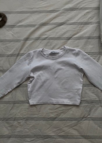 Zara Beyaz Uzun Kollu Bluz