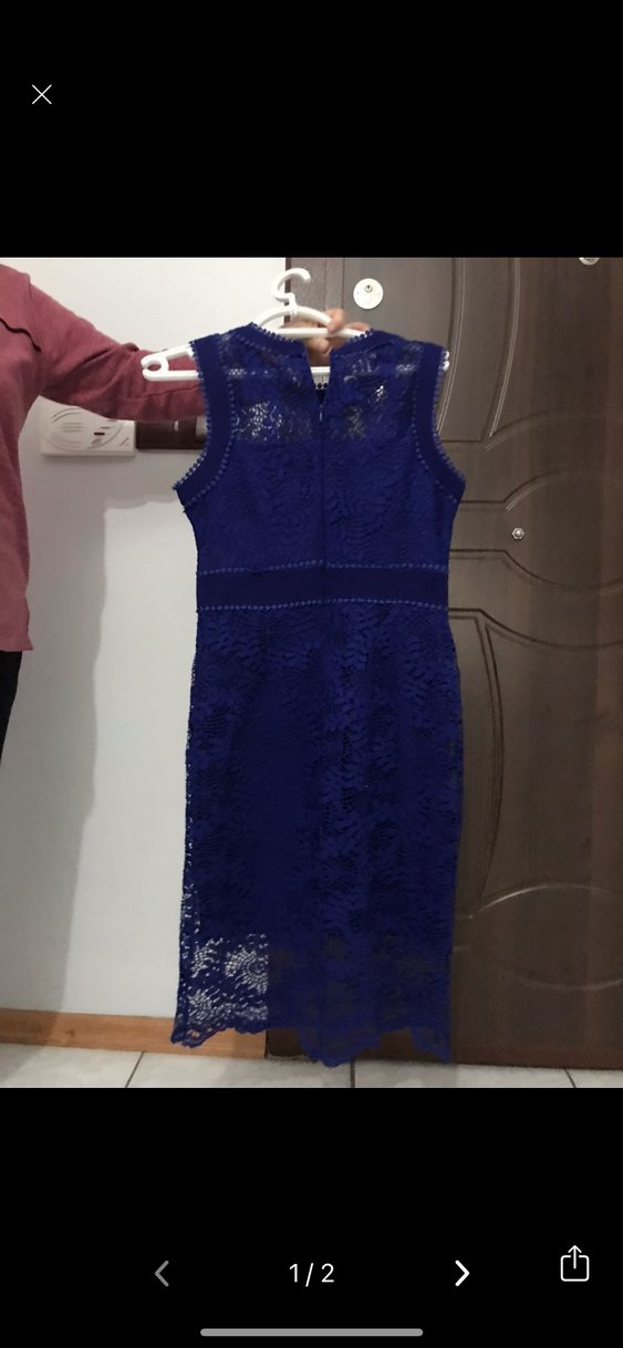 Dantel Midi Bohem Zarif Elbise - Görsel 2