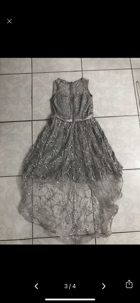 Gri Abiye Elbise - Görsel 3