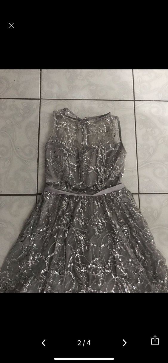 Gri Abiye Elbise - Görsel 2