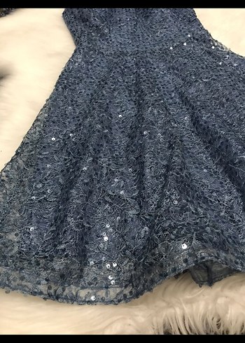 Parlak İşlemeli Abiye Elbise - Görsel 3