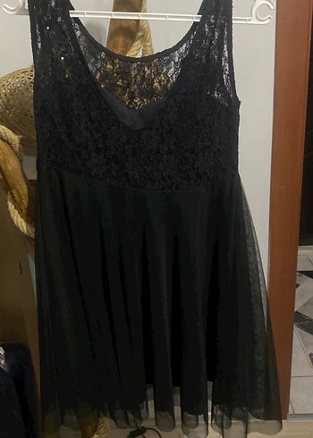 Dantel Detaylı Siyah Abiye Elbise - Görsel 5