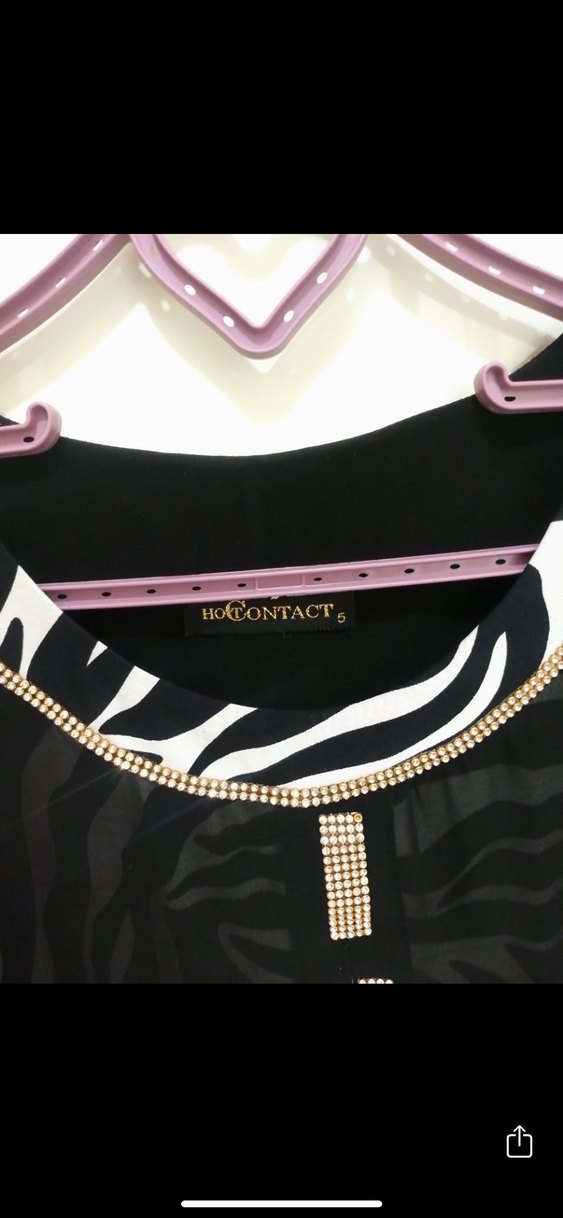 Siyah Zebra Desenli Elbise - Görsel 4