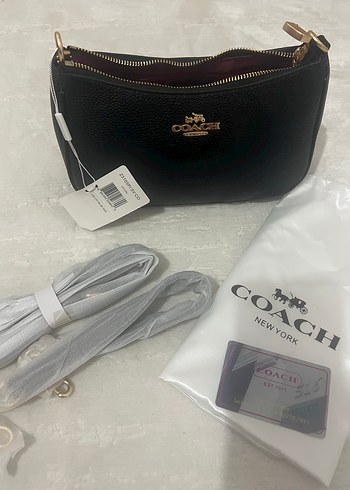  Beden Siyah Deri Coach Kadın Çanta