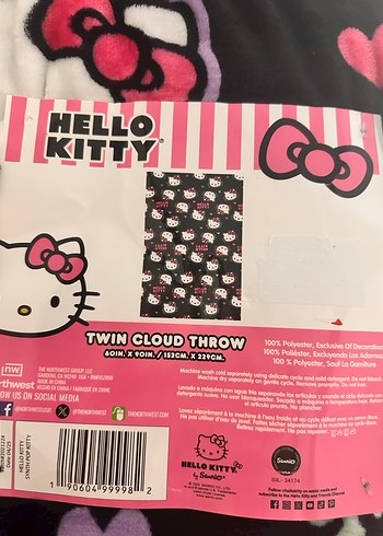 Hello Kitty Çocuk Battaniyesi - Pembe Desenli - Görsel 2