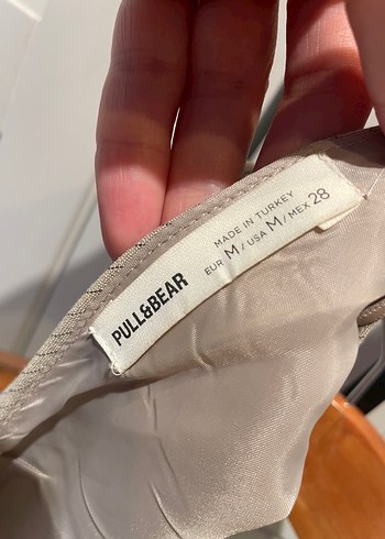 Pull and Bear Bej V Yaka Kolsuz Yelek
