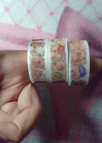 üçü birlikte kapibara rulo bant - Görsel 2