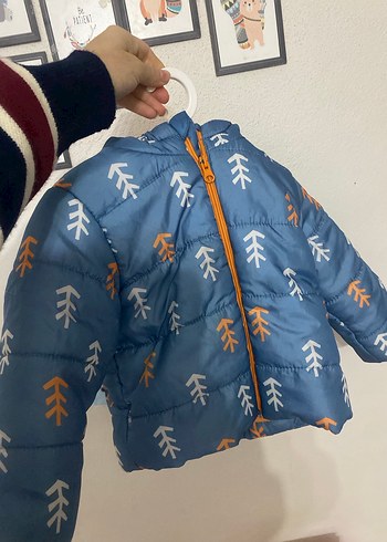 Mavi Erkek Çocuk Fermuarlı Mont - Görsel 5