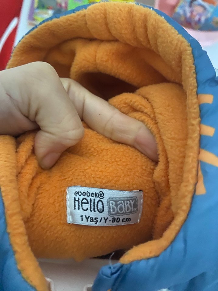 Mavi Erkek Çocuk Fermuarlı Mont - Görsel 2