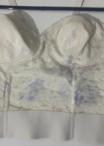 Beyaz Dantel Vintage Büstiyer - Görsel 2