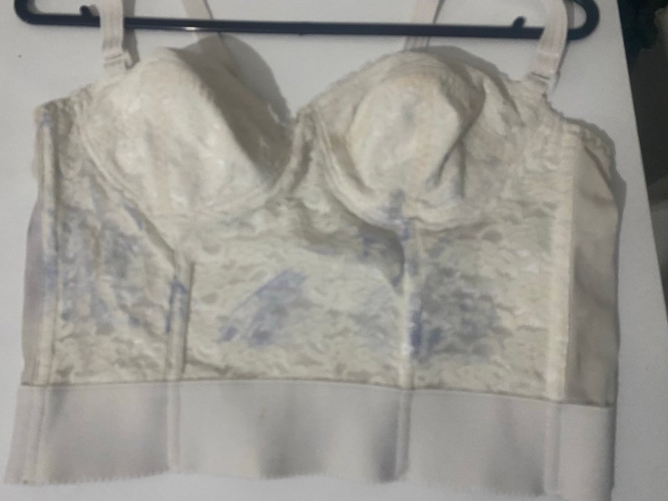 Beyaz Dantel Vintage Büstiyer - Görsel 2