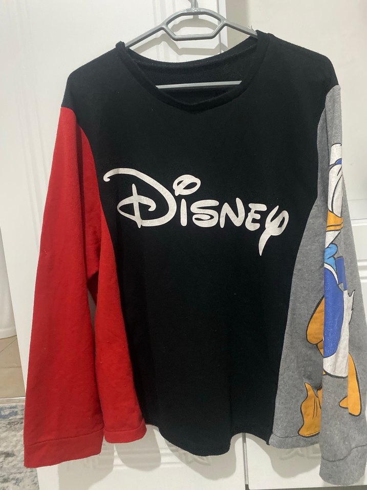 Kadın Siyah Disney Baskılı Sweatshirt - Görsel 2