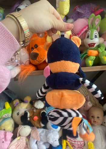 Çizgili Peluş Oyuncak Ayıcık - Görsel 2