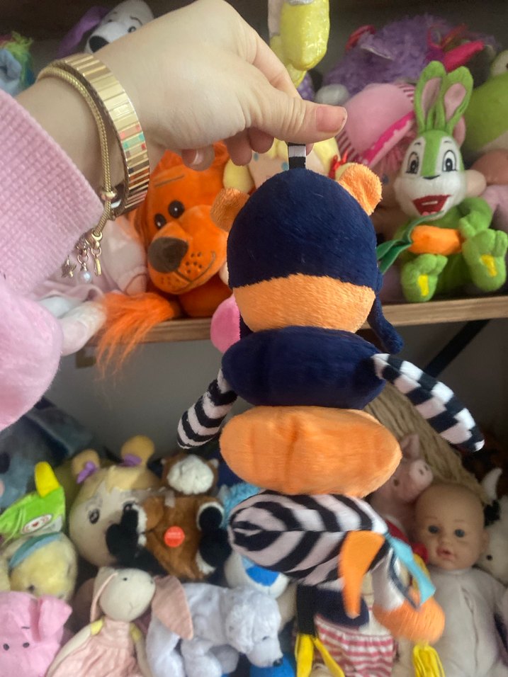 Çizgili Peluş Oyuncak Ayıcık - Görsel 2