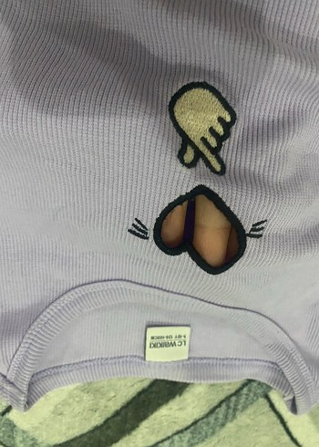 Lila Baskılı Kız Tişörtü - Görsel 3